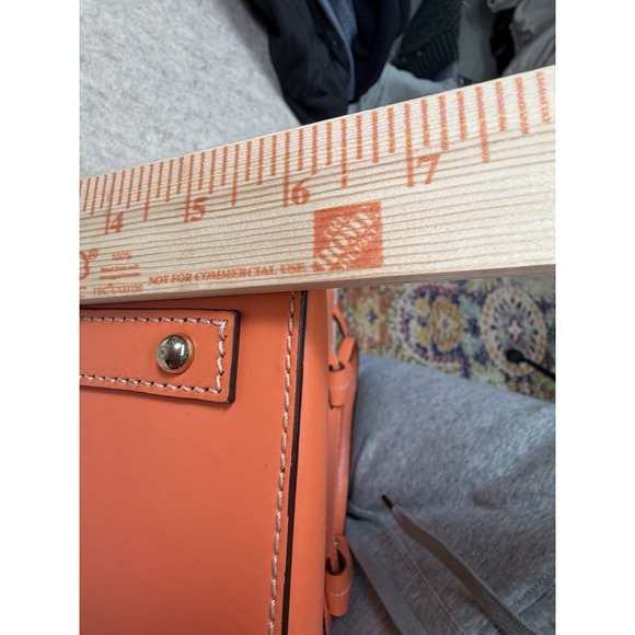 Dooney & Bourke Beacon Woven Domed Satchel Orange Brown - Picture 13 of 16